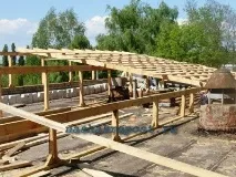 Односхилий дах для лазні кроквяна система, вибір покрівлі кроквяна