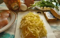 Салат - Гніздо глухаря - з грибами- покроковий рецепт з фото на глухаря