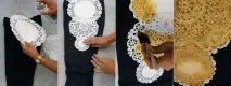Розпис на джинсах за допомогою трафаретів джинси