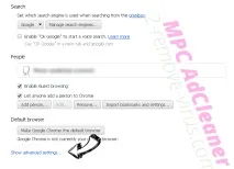 Видалення MPC AdCleaner налаштування
