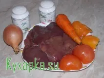 Тушкована печінка індички, Страви по-домашньому з фото по кроках рецепту по-домашньому