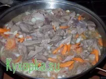 Тушкована печінка індички, Страви по-домашньому з фото по кроках рецепту тушкована