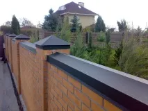 Парапети для огорож металеві, з жерсті, з профнастилу, бетонні. огорож