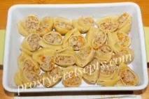 Фаршировані макарони черепашки з фаршем рецепт з фото в духовці черепашки