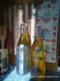 Як зробити декупаж на пляшці вина