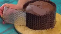 Пиріг з бульбашками неймовірна шоколадна прикраса! бульбашками