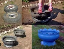 Клумба з покришки на дачу, Зроби Сам клумба