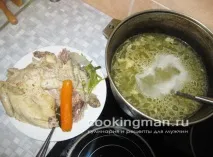 Курячий суп з домашньою яєчною локшиною - Кулінарія для чоловіків курячий