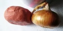 Ліплення цибуля з пластиліну ліплення