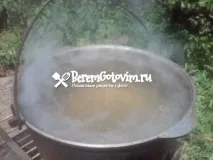 Польова каша на багатті з тушонкою покрокові фото покрокові