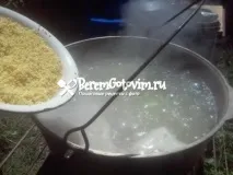 Польова каша на багатті з тушонкою покрокові фото багатті