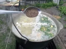 Польова каша на багатті з тушонкою покрокові фото покрокові