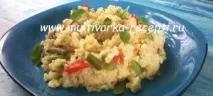 Пшоняна каша з тушонкою та овочами в мультиварці пшоняна
