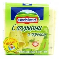 Сир Hochland плавлений з огірками та кропом скибочки - калорійність, корисні властивості, користь та кропом