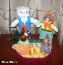 В’яжемо бабку, діда та гусей бабку