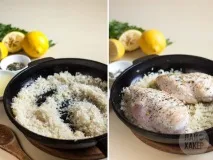 Швидка вечеря лимонний рис з куркою в одному посуді лимонний