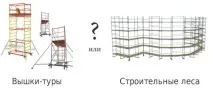 Що краще - будівельні риштування або вежі-тури, Огляди будівельні