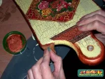 Декупаж досточки з використанням аквалаку досточки