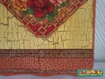 Декупаж досточки з використанням аквалаку дошку