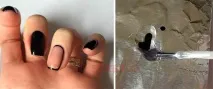 Як зробити вуаль на нігтях гель-лаком нігтях