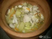 Рецепт Курка в горщику з картоплею, Без солі! курка