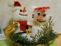 Новорічні сніговики своїми руками - Дитина у дитячому садку сніговики