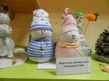 Новорічні сніговики своїми руками - Дитина у дитячому садку своїми