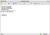 Ajax та XML Використання Ajax у формах Лістинг
