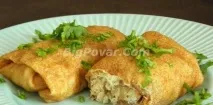 Млинці з куркою та сиром рецепт з фото, покрокове приготування фото