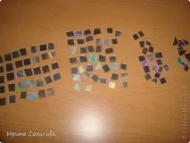 Годинник з мозаїкою з CD-дисків. cd-дисків
