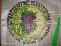 Годинник з мозаїкою з CD-дисків. мозаїки