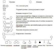 кръг квадрат генограма