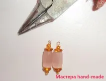 Як зробити сережки з намистин - Рожеві ліхтарики (майстер клас) - Майстри hand-made намистин