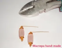 Як зробити сережки з намистин - Рожеві ліхтарики (майстер клас) - Майстри hand-made рожеві