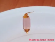 Як зробити сережки з намистин - Рожеві ліхтарики (майстер клас) - Майстри hand-made зробити
