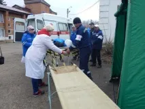 Тактико-спеціальне навчання в Уярській лікарні лікарні