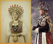 Весільні вбрання та національний костюм норвезьких дівчат весільні