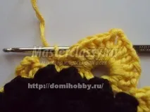 Прихватка соняшника в’язана гачком яжіть