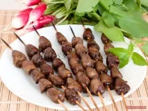Шашлик з курячих сердець в духовці, покроковий сердець