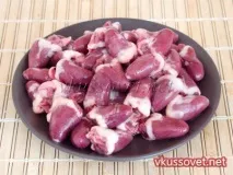 Шашлик з курячих сердець в духовці, покроковий курячих