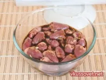 Шашлик з курячих сердець в духовці, покроковий сердець