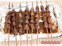 Шашлик з курячих сердець в духовці, покроковий шашлик