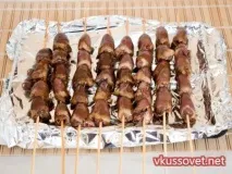 Шашлик з курячих сердець в духовці, покроковий духовці