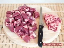 Шашлик з курячих сердець в духовці, покроковий сердець