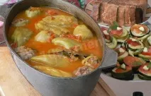 Суп з фаршированим перцем. перцем
