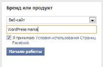 Сторінка на Facebook для просування сайту, WordPress Mania сайту