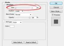 Stroke – діалогове вікно Photoshop Layer Styles, Labdes photoshop