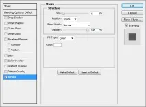 Stroke – діалогове вікно Photoshop Layer Styles, Labdes stroke
