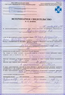 ветеринарен ветеринарен паспорт