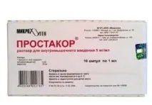 Уколи та свічки Простакор від простатиту в ампулах, інструкція із застосування та аналоги препарату простакор